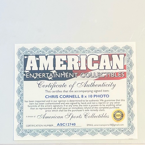 CHRIS CORNELL authenticated signed autographed 8x10 photo - Picture 9 of 9